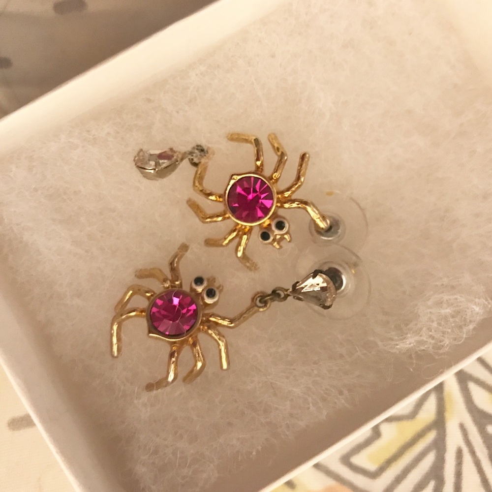 Betsy Johnson spider earrings